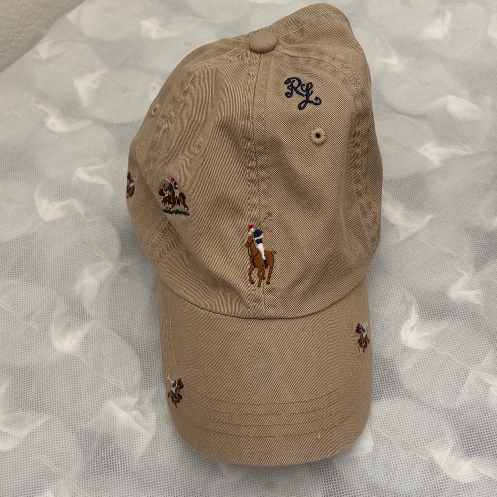 Ralph Lauren Navy and Tan Cap